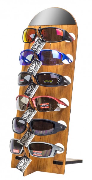 Global Vision Display für 6 Brillen - wood