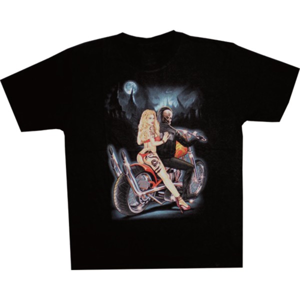 T-Shirt Adults - Skeleton on Bike