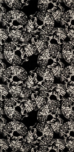 PiWear Schlauchschal Skulls Black/White
